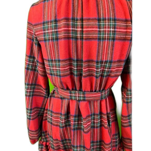NWT CUPSHE Red Plaid Ruffle Mini Dress for Women  (SM) - Picture 6 of 9